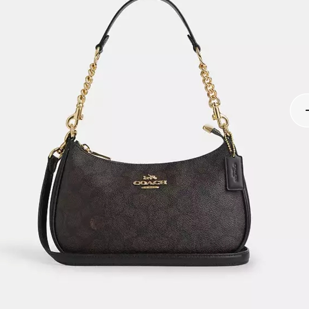 Coach Dark Brown Teri Shoulder Bag